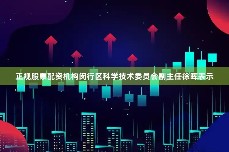 正规股票配资机构闵行区科学技术委员会副主任徐晖表示